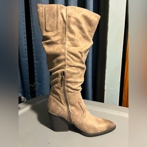 Wide calf boots, worn once but actually a little too big.